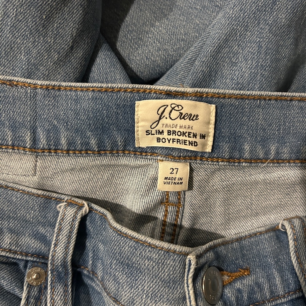 J.Crew Slim Broken In Boyfriend Jeans size 27